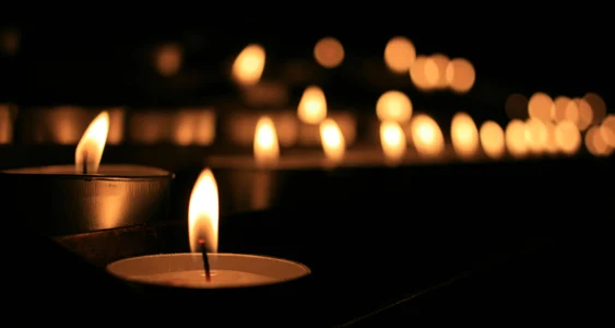 شمع و متن بنر تسلیت