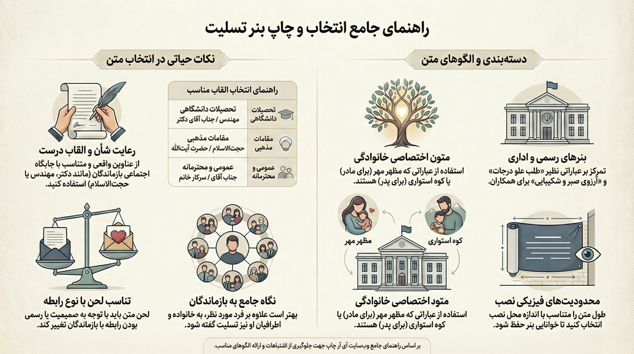 متن بنر تسلیت