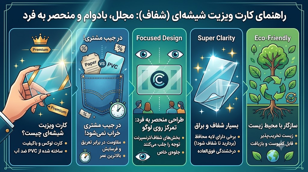 کارت ویزیت شیشه ای